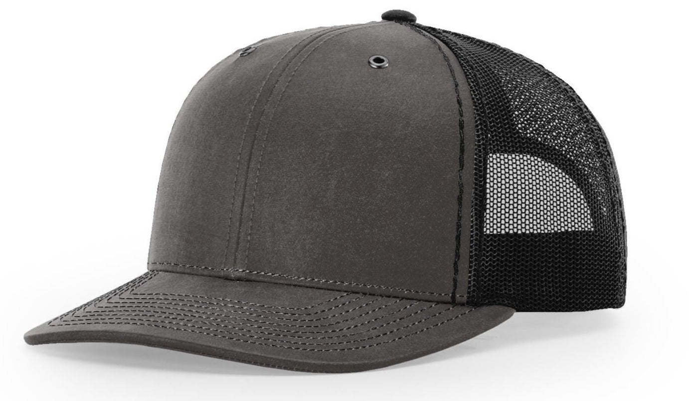 Richardson 112WF Fremont Oil-Coated Trucker Charcoal Black