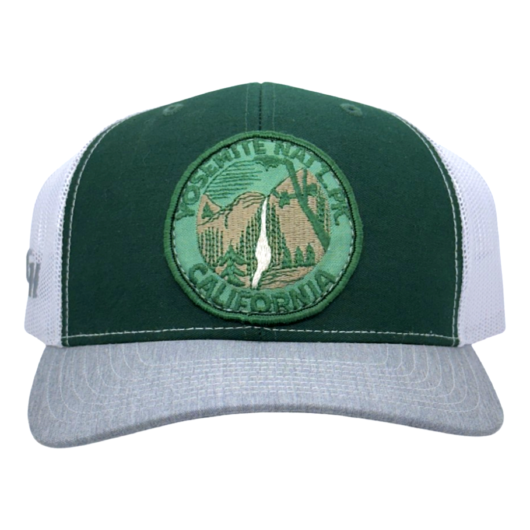 Vintage Yosemite National Park Patch sewn onto New Richardson 112 Trucker Hat