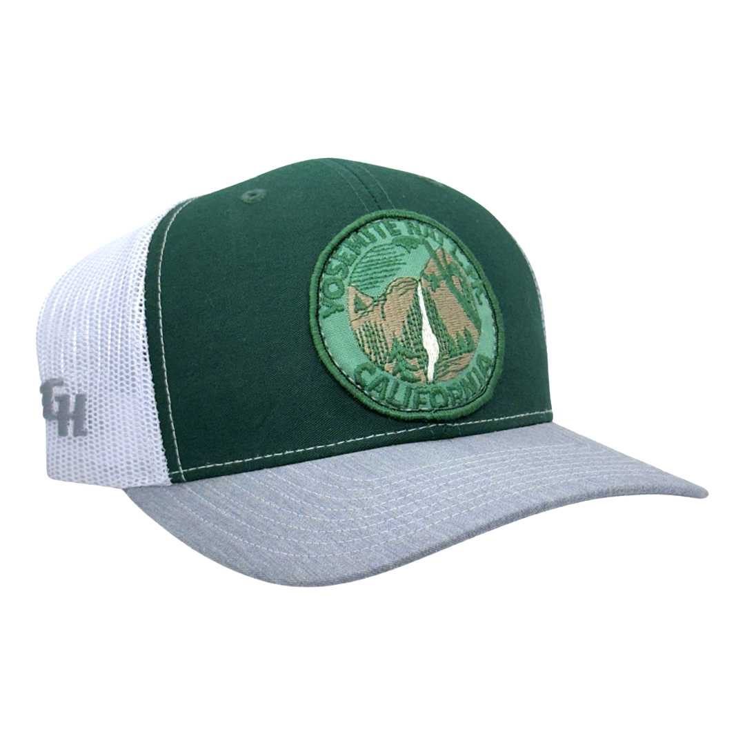 Vintage Yosemite National Park Patch sewn onto New Richardson 112 Trucker Hat