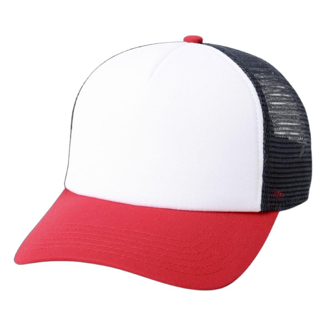 Imperial 1287 North County Trucker Cap White Red Dark Navy