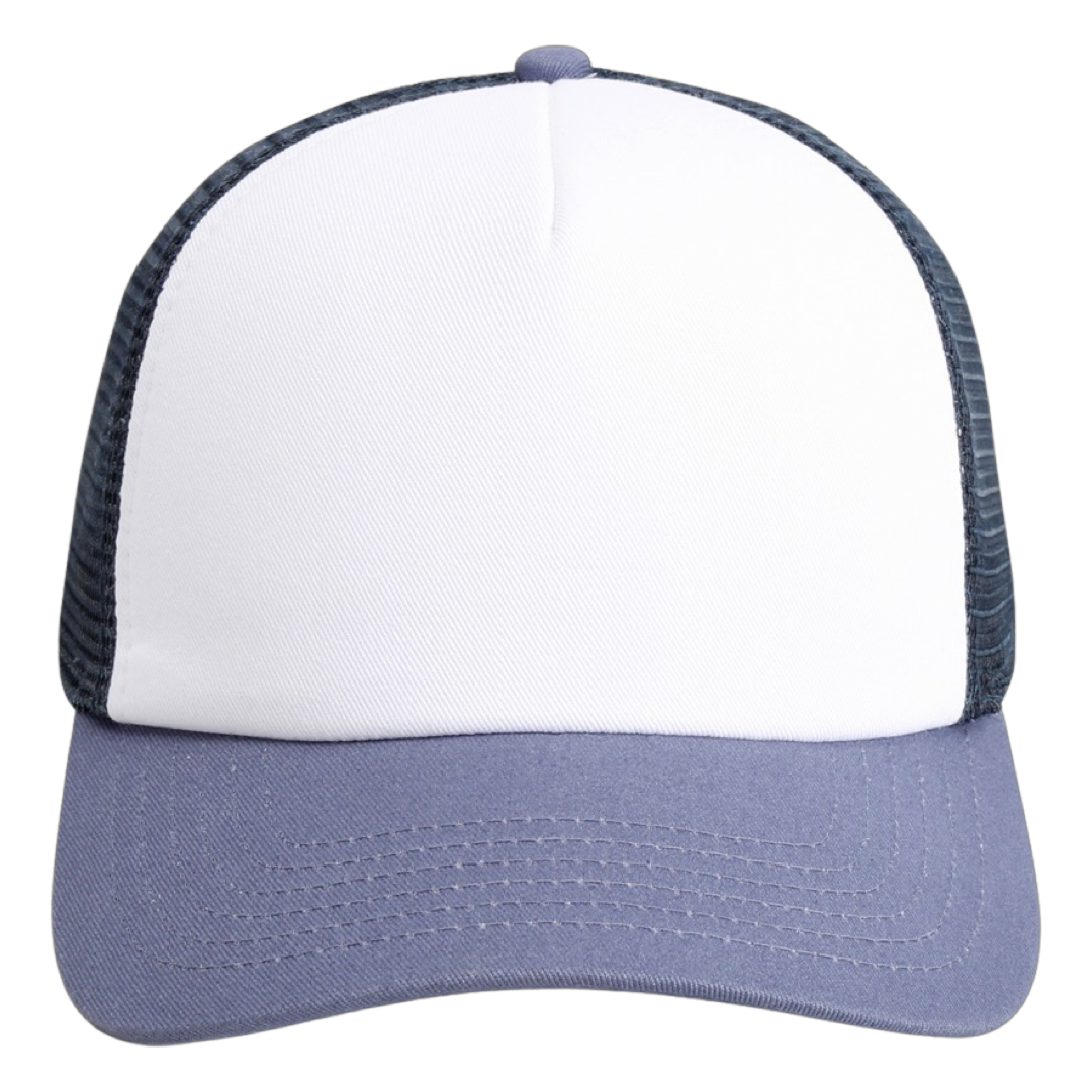 Imperial 1287 North County Trucker Cap White Indigo Dark Navy