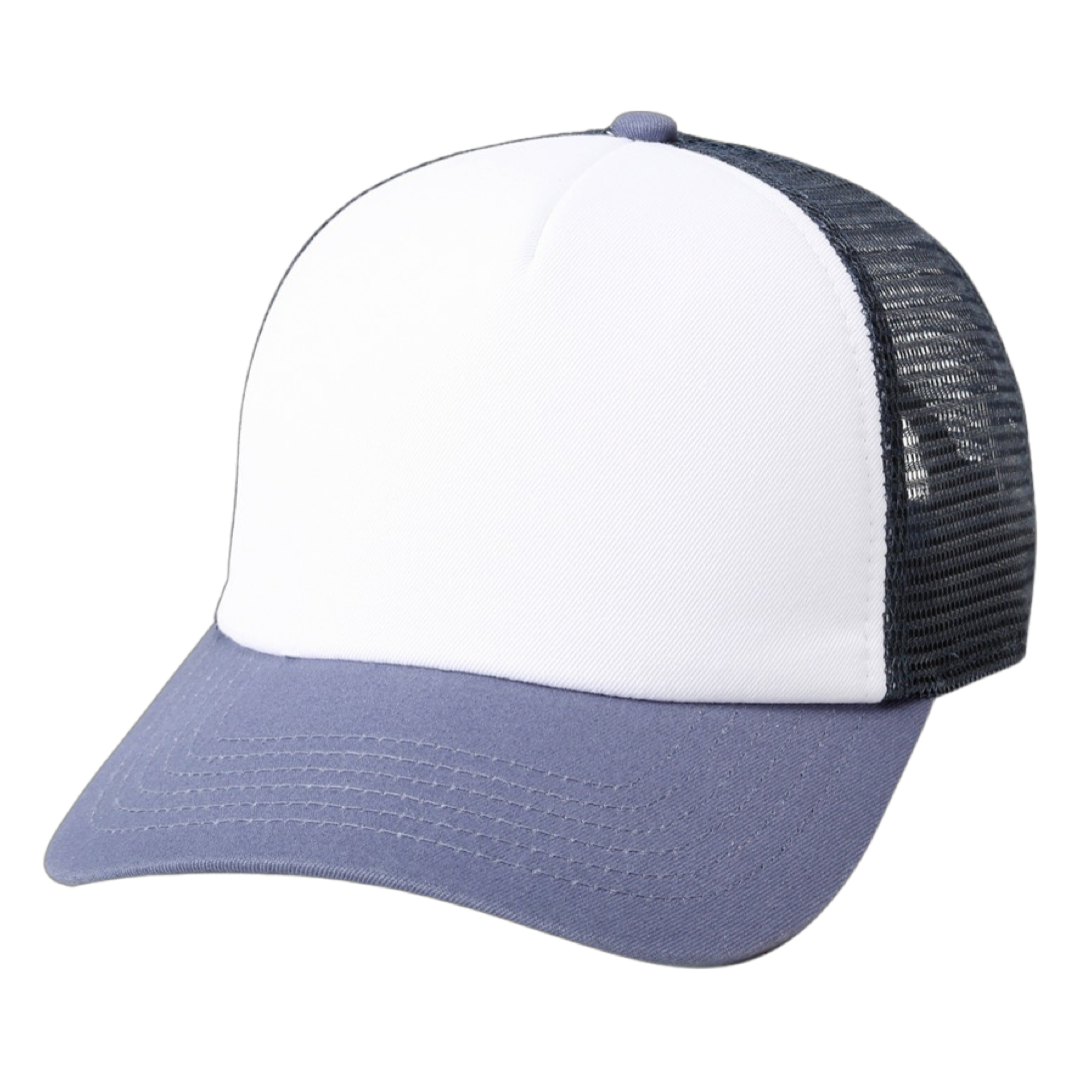 Imperial 1287 North County Trucker Cap White Indigo Dark Navy