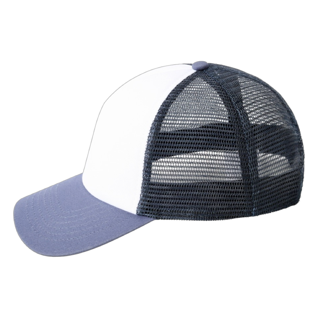 Imperial 1287 North County Trucker Cap White Indigo Dark Navy