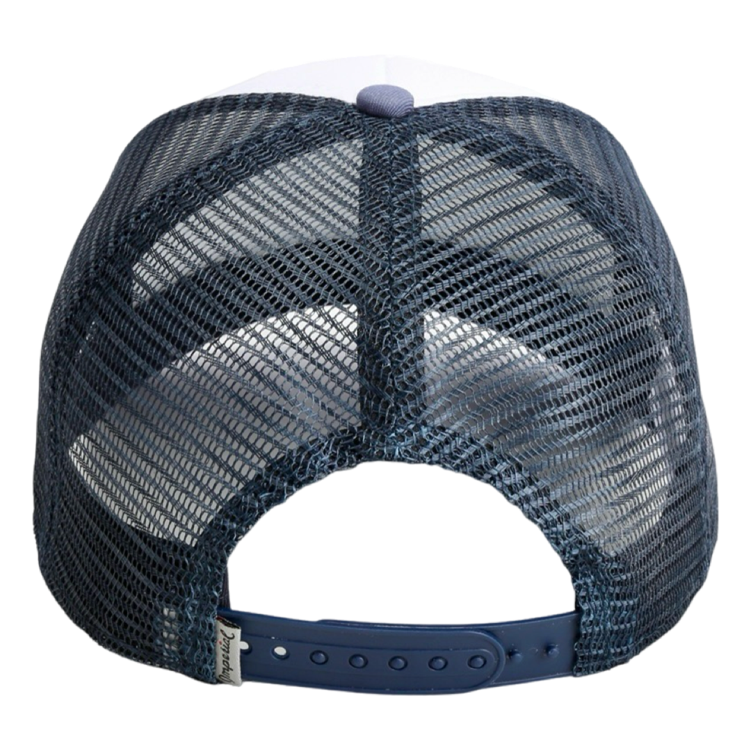 Imperial 1287 North County Trucker Cap White Indigo Dark Navy
