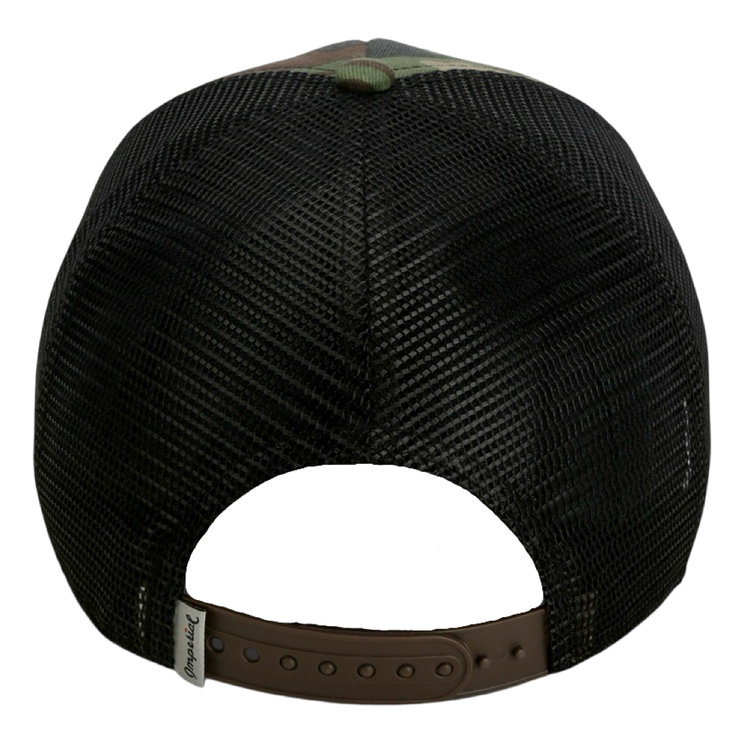 Imperial 1287 North County Trucker Cap Camo Black