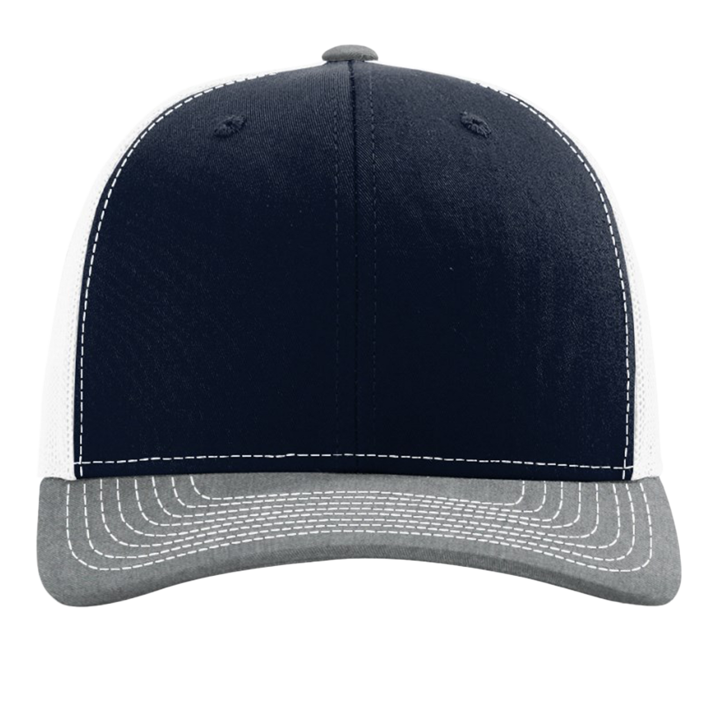 Richardson 112 Heather Gray Navy White