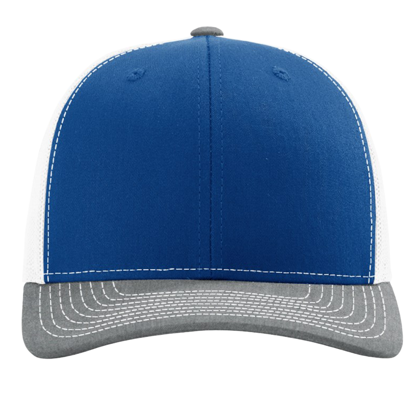 Richardson 112 Heather Gray Royal Blue White