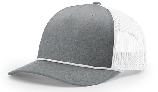 Richardson 112 FPR Heather Grey White Hat White Rope