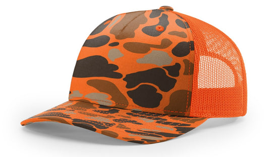 Richardson 112PFP Duck Camo BLAZE Orange Hunting