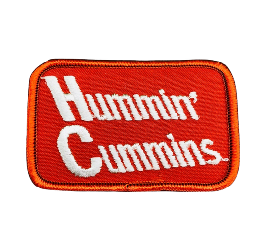 Hummin Cummins Engines Vintage Patch Orange 3x 2