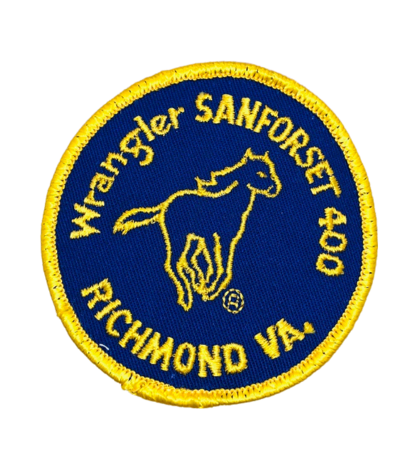 Nascar Wrangler Sanforest 400 Richmond Speedway VA Vintage Patch