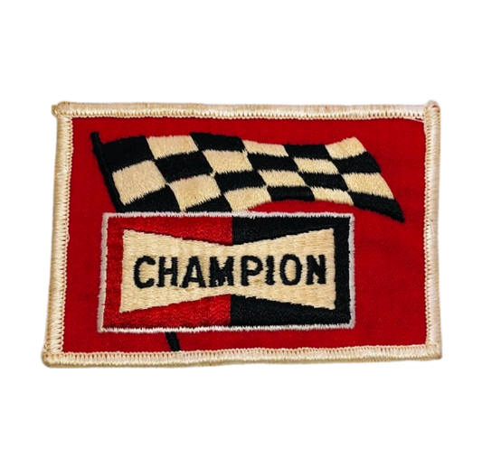 Vintage Champion Spark Plugs Racing Patch