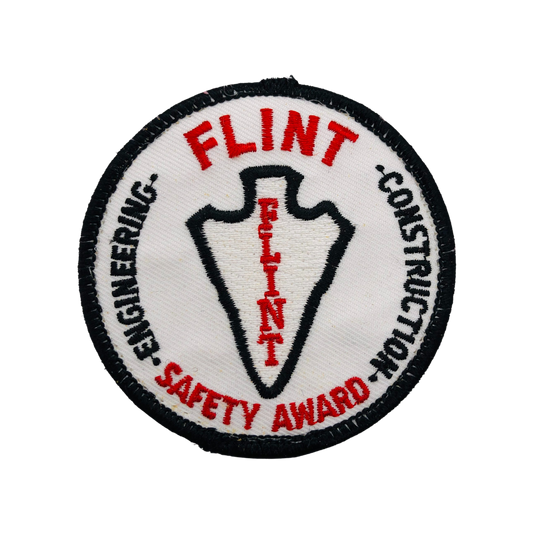Vintage Flint Engineering Construction Arrowhead Patch