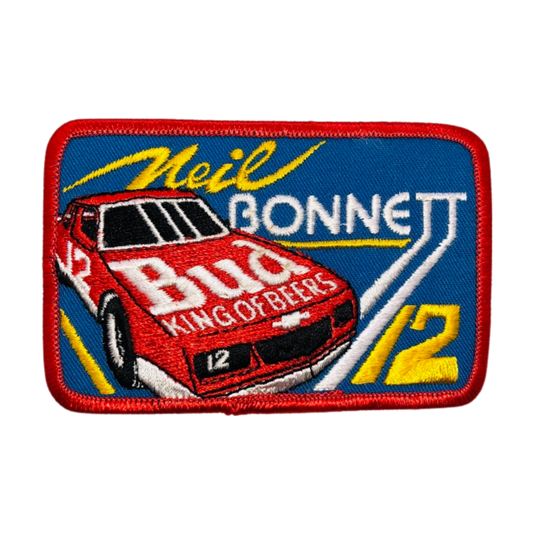 Vintage Neil Bonnett 12 Bud King of Beers Nascar Racing Patch