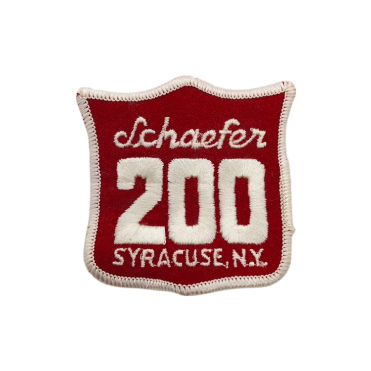 Vintage Schaefer 200 Syracuse NY Dirt Racing Vintage Patch