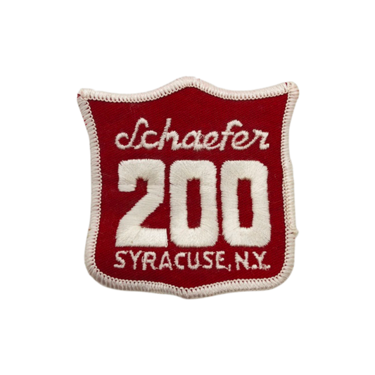Vintage Schaefer 200 Syracuse NY Dirt Racing Vintage Patch