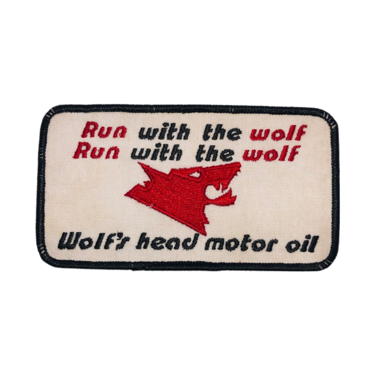 Vintage Wolfs Head Motor Oil Run with Patch